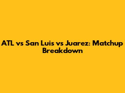 ATL vs San Luis vs Juarez: Matchup Breakdown