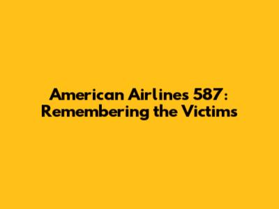 American Airlines 587: Remembering the Victims