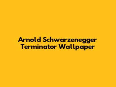 Arnold Schwarzenegger Terminator Wallpaper