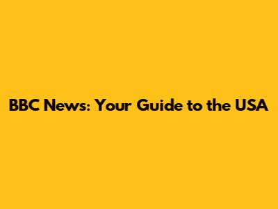 BBC News: Your Guide to the USA