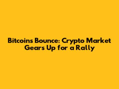 Bitcoin's Bounce: Crypto Market Gears Up for a Rally