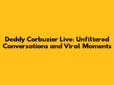 Deddy Corbuzier Live: Unfiltered Conversations and Viral Moments