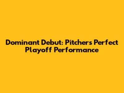 Dominant Debut: Pitcher's Perfect Playoff Performance