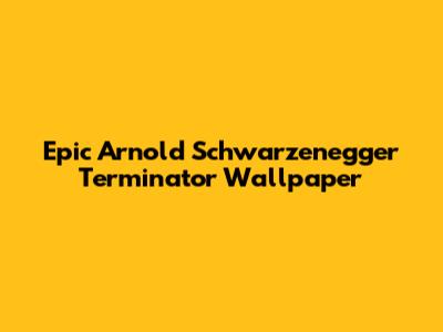 Epic Arnold Schwarzenegger Terminator Wallpaper
