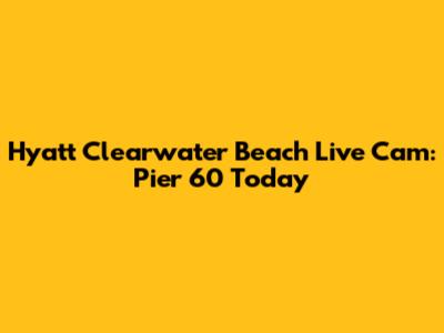 Hyatt Clearwater Beach Live Cam: Pier 60 Today