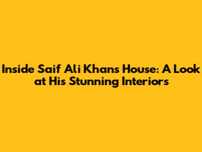 Inside Saif Ali Khan's House: A Look at His Stunning Interiors