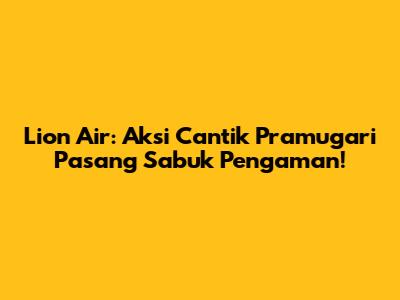 Lion Air: Aksi Cantik Pramugari Pasang Sabuk Pengaman!