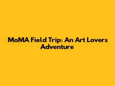 MoMA Field Trip: An Art Lover's Adventure