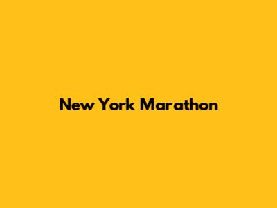 New York Marathon
