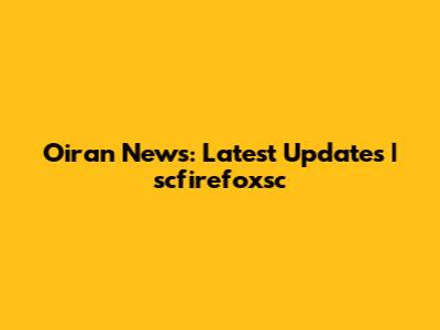 Oiran News: Latest Updates | scfirefoxsc