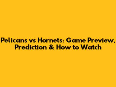 Pelicans vs Hornets: Game Preview, Prediction & How to Watch