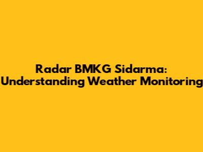 Radar BMKG Sidarma: Understanding Weather Monitoring