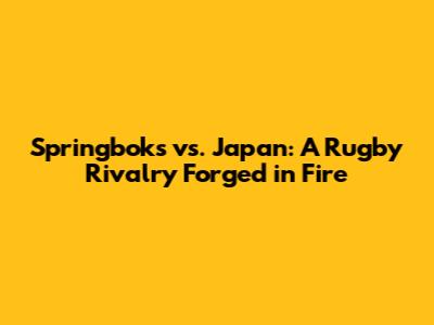 Springboks vs. Japan: A Rugby Rivalry Forged in Fire