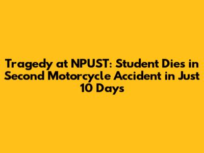 Tragedy at NPUST: Student Dies in Second Motorcycle Accident in Just 10 Days