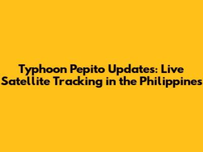 Typhoon Pepito Updates: Live Satellite Tracking in the Philippines