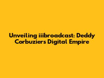 Unveiling iiibroadcast: Deddy Corbuzier's Digital Empire