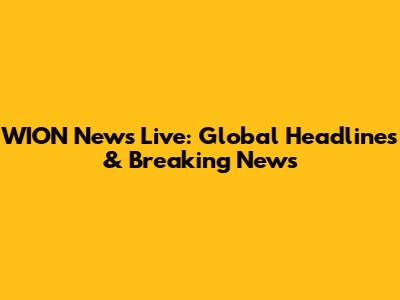 WION News Live: Global Headlines & Breaking News