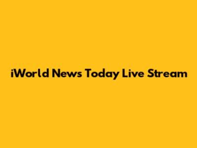iWorld News Today Live Stream